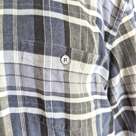 Marc by Marc Jacobs Plaid Cotton Button Down in Blue and Black Check Size XL - Picture 3 of 8
